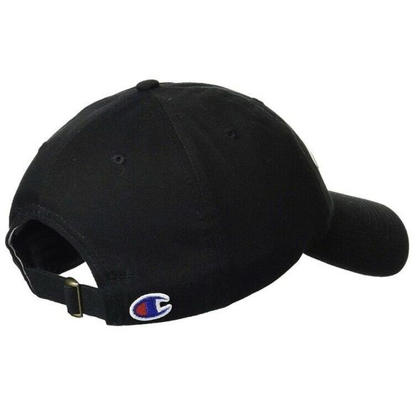 Champion Logo Adjustable Hat Cap Black NWT NEW - Picture 2 of 3